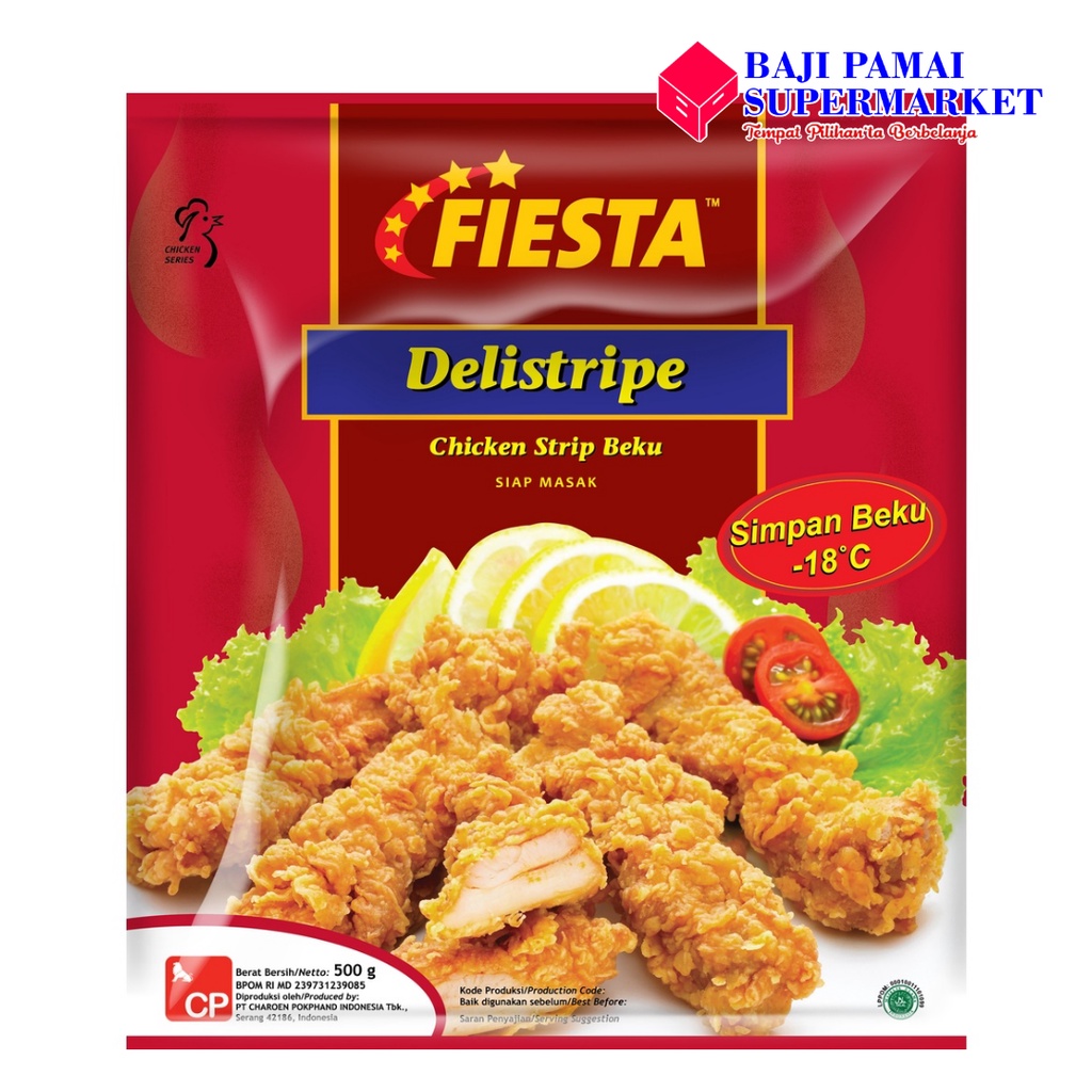 

FIESTA Delistripe (Chicken Strip Beku) 500gr