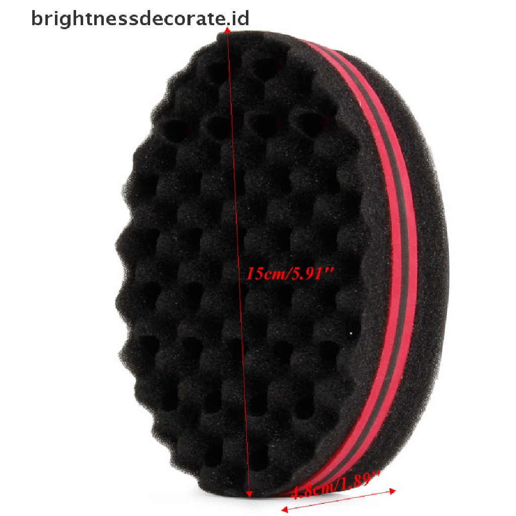 [Birth] Black Man Hair Braider Twist Sponge Cemara Afro Rambut Gimbal Curl Brush Sponge Barber [ID]