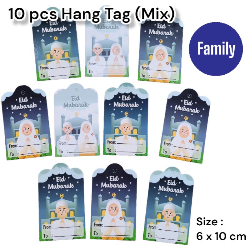 

(10 pcs Mix) Hang Tag Edisi Idul Fitri - Hangtag Lebaran - Gift Tag Hampers