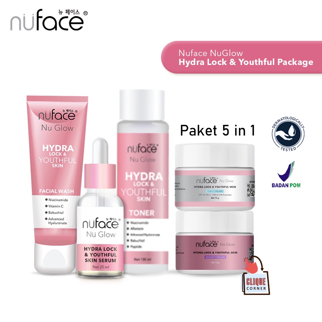 Nuface Paket Anti Aging Nu Glow Hydra Lock &amp; Youthful Package