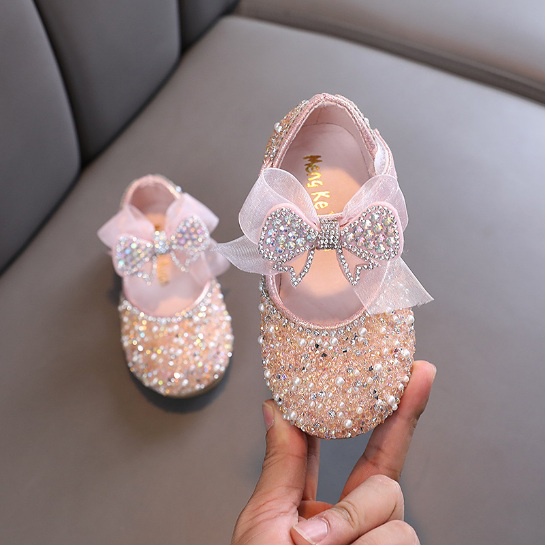 SEPATU PESTA ANAK CEWEK IMPORT BLINK MUTIARA PITA KUPU KUPU TENGAH 21-36 kode 656