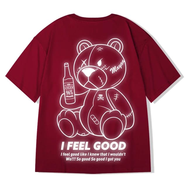 T-Shirt I FEEL GOOD Kaos Pria Wanita Baju Unisex Bahan Katun 24's Ukuran S M L XL XXL XXXL