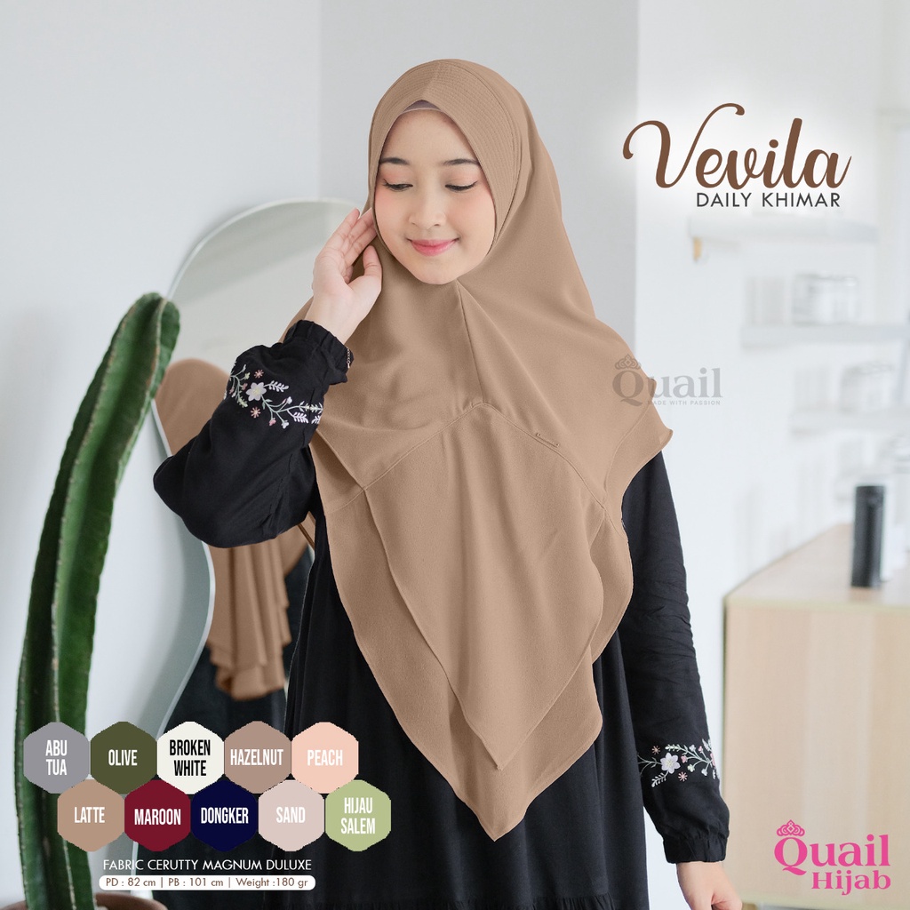 KHIMAR CERUTY QUAIL HIJAB VELILA