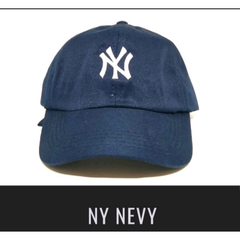 [PART 1] COD Topi Baseball Sport  Bordir / Topi Bucket Polos Pria / Wanita Distro Korea-N.Y Navy