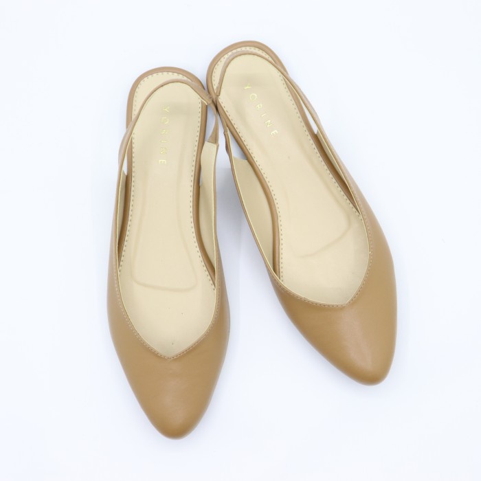 Flatshoes Sandal Wanita Ariana Flat Shoes Slingbac MOTHER STORE/Yorine - Mocca, 41(B6P3) Sepatu Flat