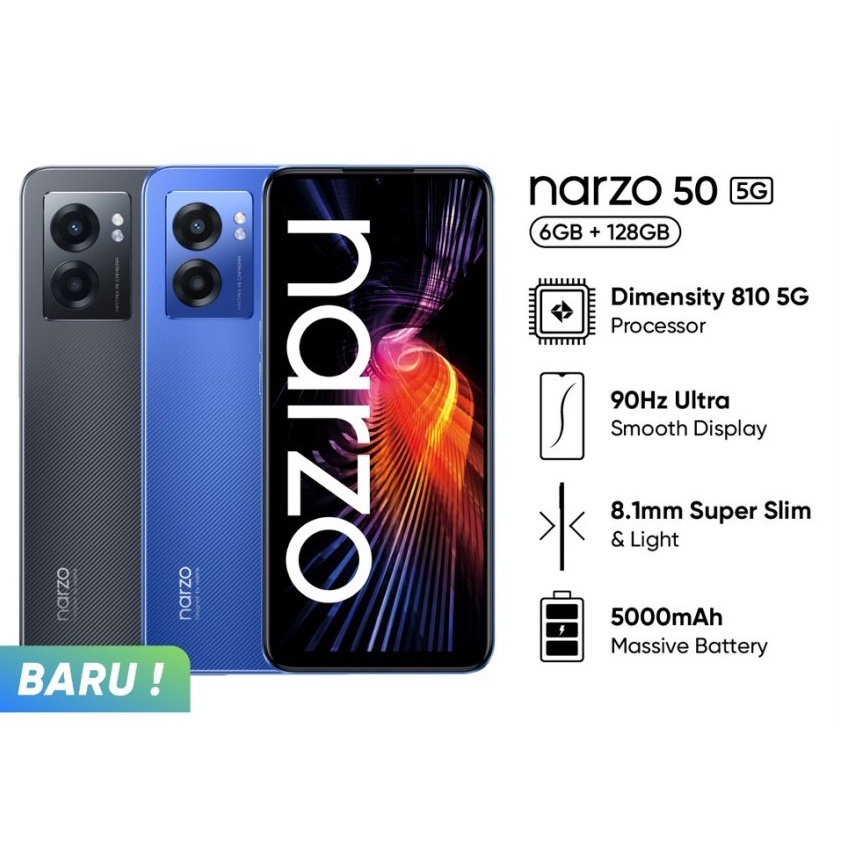 Realme Narzo 50 5G 6/128GB NEW GARANSI RESMI REALME