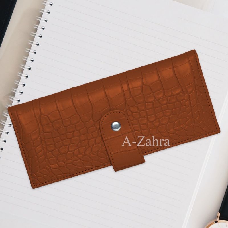 Arifirn 05 Dompet Disiplin Kancing Croco AZ - Premium Dompet Disiplin Keuangan Wanita Ada Slot Kartu