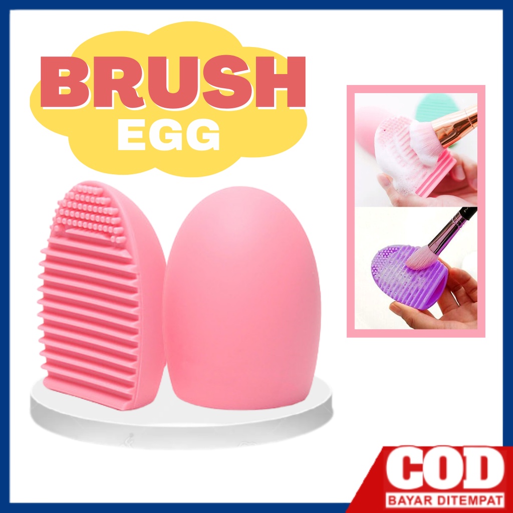 Pembersih Kuas Brush Egg Alat Pencuci Kuas Make Up Murah