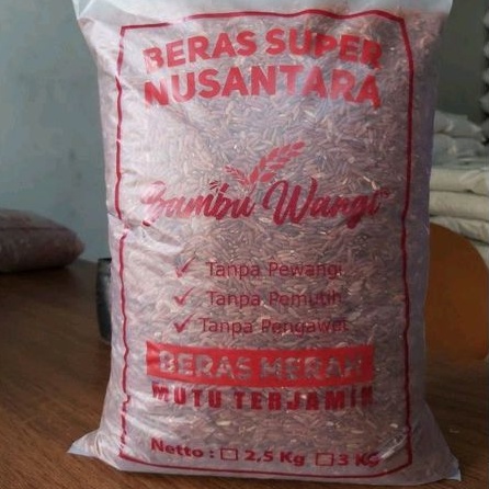 

Beras Merah Sosoh - Merk Bambu Wangi 3 KG