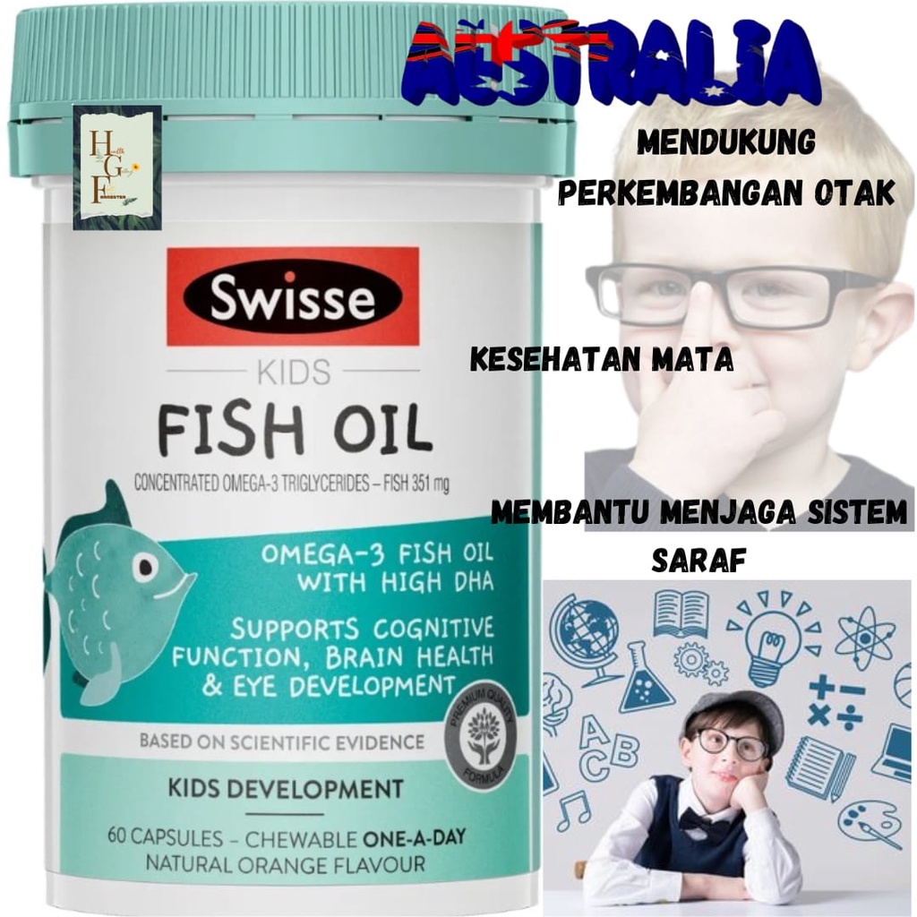 Swisse Kids Fish Oil 60 Capsules