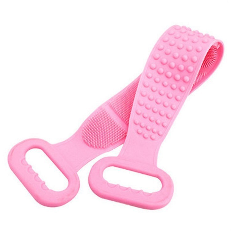 (SerbaSerbi)Silicone Scrubber Bath Towel Pembersih Punggung /Alat Gosokan Punggung Mandi 2 Sisi Sikat Punggung Pengangkat Daki Multifungsi