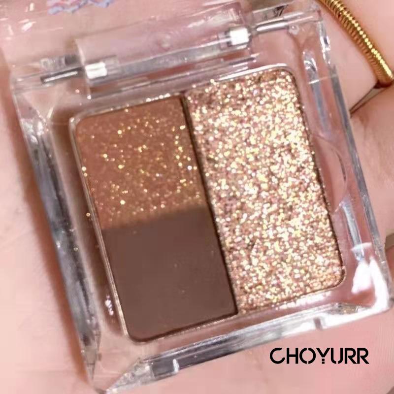 【COD】Eyeshadow palette Mini Matte Glitter Nude Look Korea Tahan Lama Pigmented Mata Eyeshadow Kosmetik Kecantikan Murah-CH