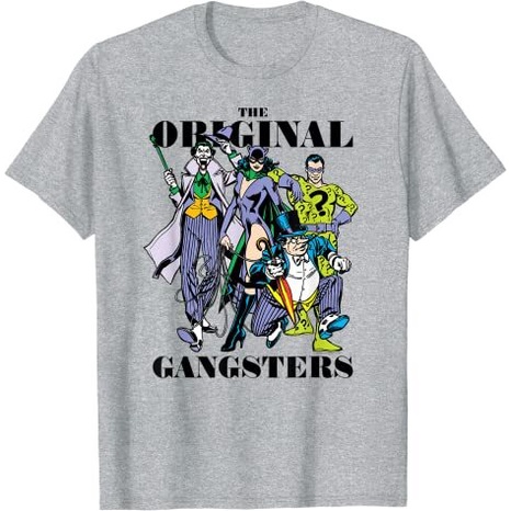 Baju Kaos Dewasa Batman Original Gangsters T-Shirt Pakaian Fashion Katun Pria Wanita Distro Lengan P