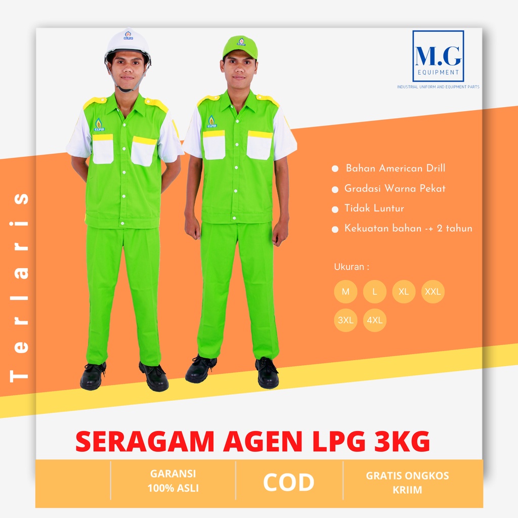 Seragam Lpg Pertamina Lengan Pendek Hijau