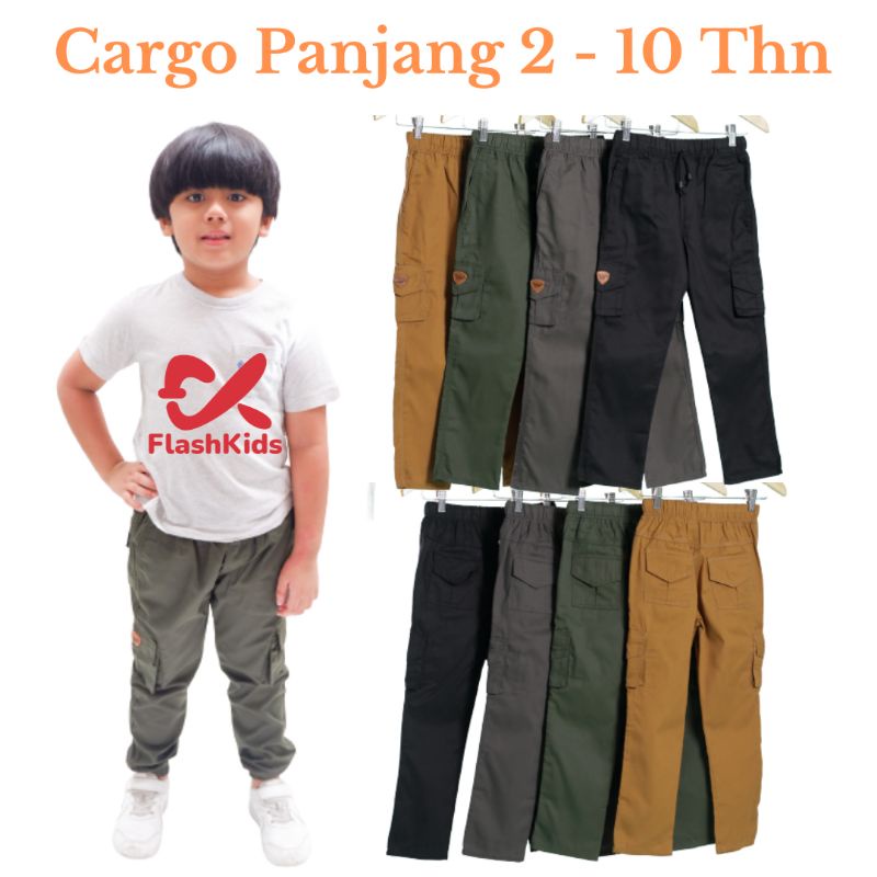 Flashkids Celana Cargo Panjang Anak 1-10 Tahun