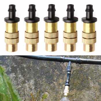 10PCS Water Mist Sprinkler Irigasi  Alat Semprotan Air Penyiram Tanaman Sprayer Nozzle 1 Hole / Kepala Selang Air Semprot Alat Penyiram Tanaman Semprotan Taman Kabut / Semprotan Kuningan Air Taman Mobil Motor Kuningan Brass / Spray Kepala Semprotan Air