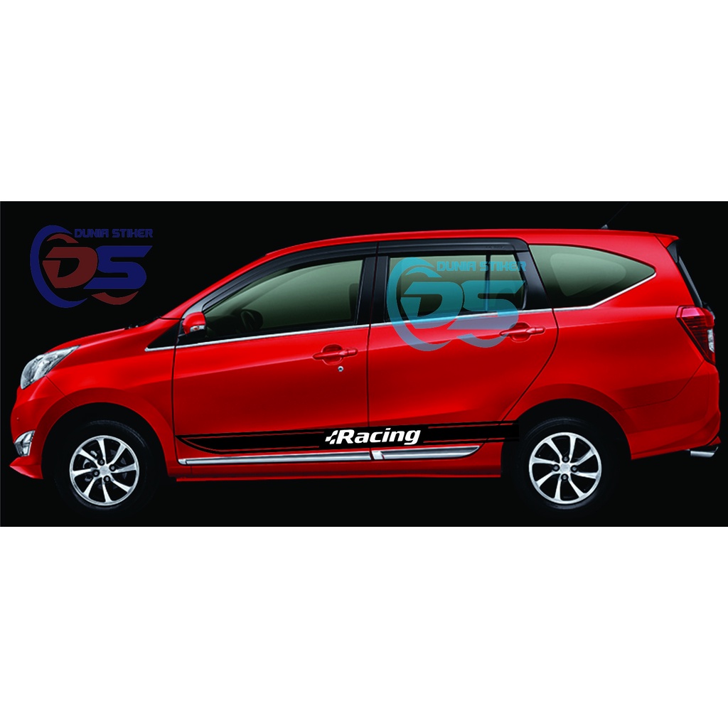 hidayah sticker Stiker Striping List Racing Stiker Mobil Calya Sigra Stiker Variasi Bodi Mobil Calya