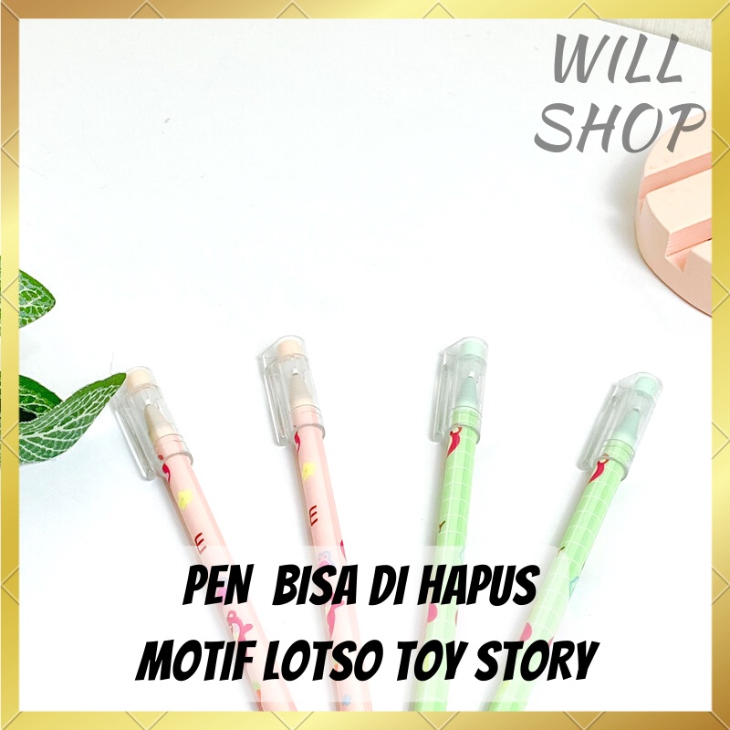 

( ECERAN ) BISA DI HAPUS PULPEN GEL ODEMEI QIDUO TINTA HITAM DENGAN MOTIF LOTSO BERUANG UNGU BISA COD
