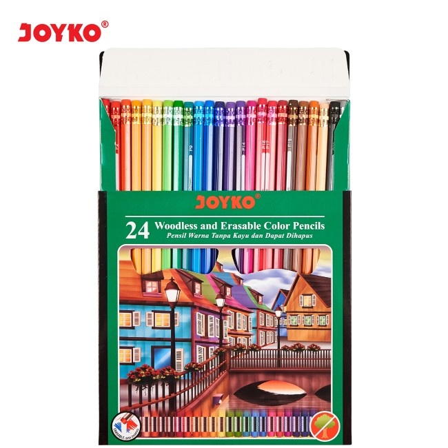 

RK Pensil Warna Joyko Erasable CP-115 24 Warna Bisa di Hapus Woodless and Erasable Color Pencils