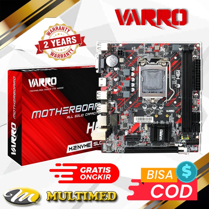 MOTHERBOARD MAINBOARD MOBO VARRO H61 NVME SOCKET 1155 NEW