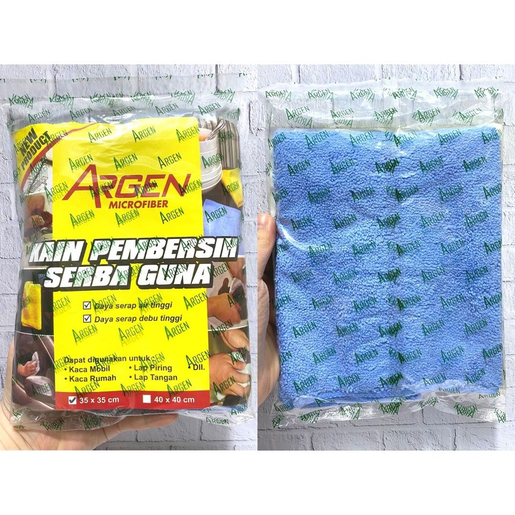 Kain Lap Microfiber 35 x 35 cm Mobil Lembut Tebal Tidak Lecet ARGEN