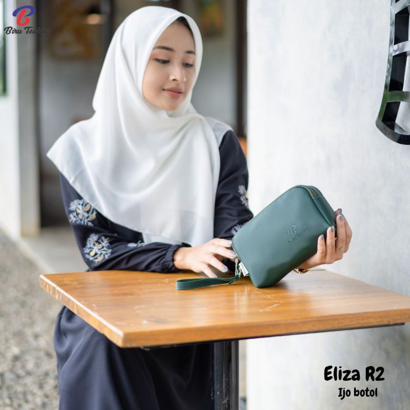 Biru Tsabita Dompet Panjang Eliza R2, 2 Resleting Panjang