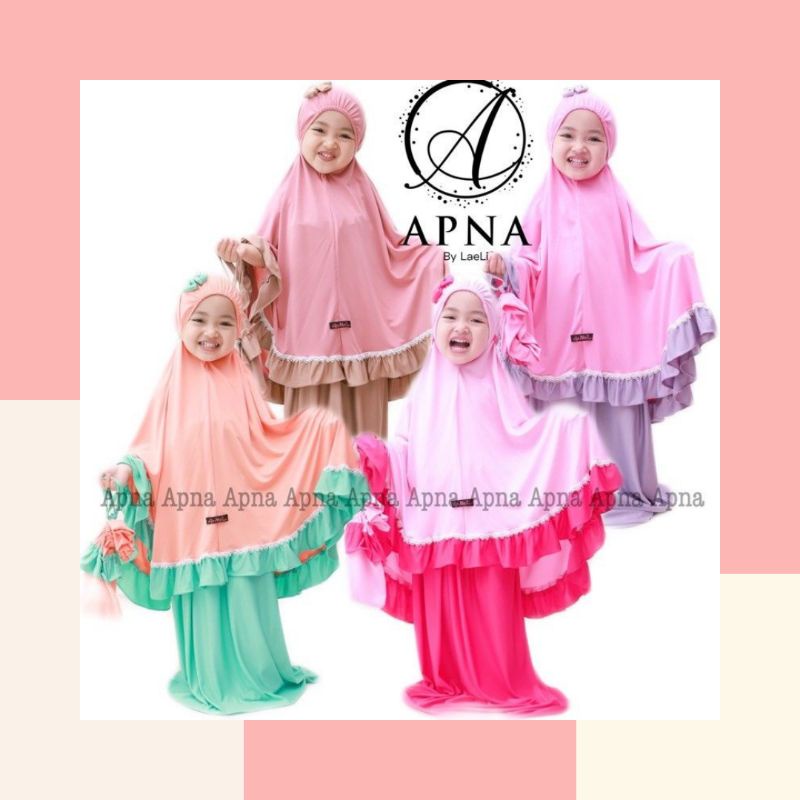 Mukena anak polos pita rempel lucu 3 4 5 tahun bahan Jersey balon murah mukenah anak lucu apna rukuh