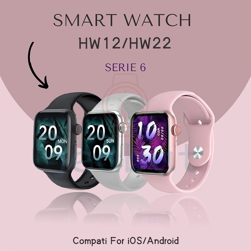 Garansi ❤️HW68mini/HW22 38mm IWO Smartwatch Series 8 Bluetooth Call Customer wallpaper compati for Android/iOS