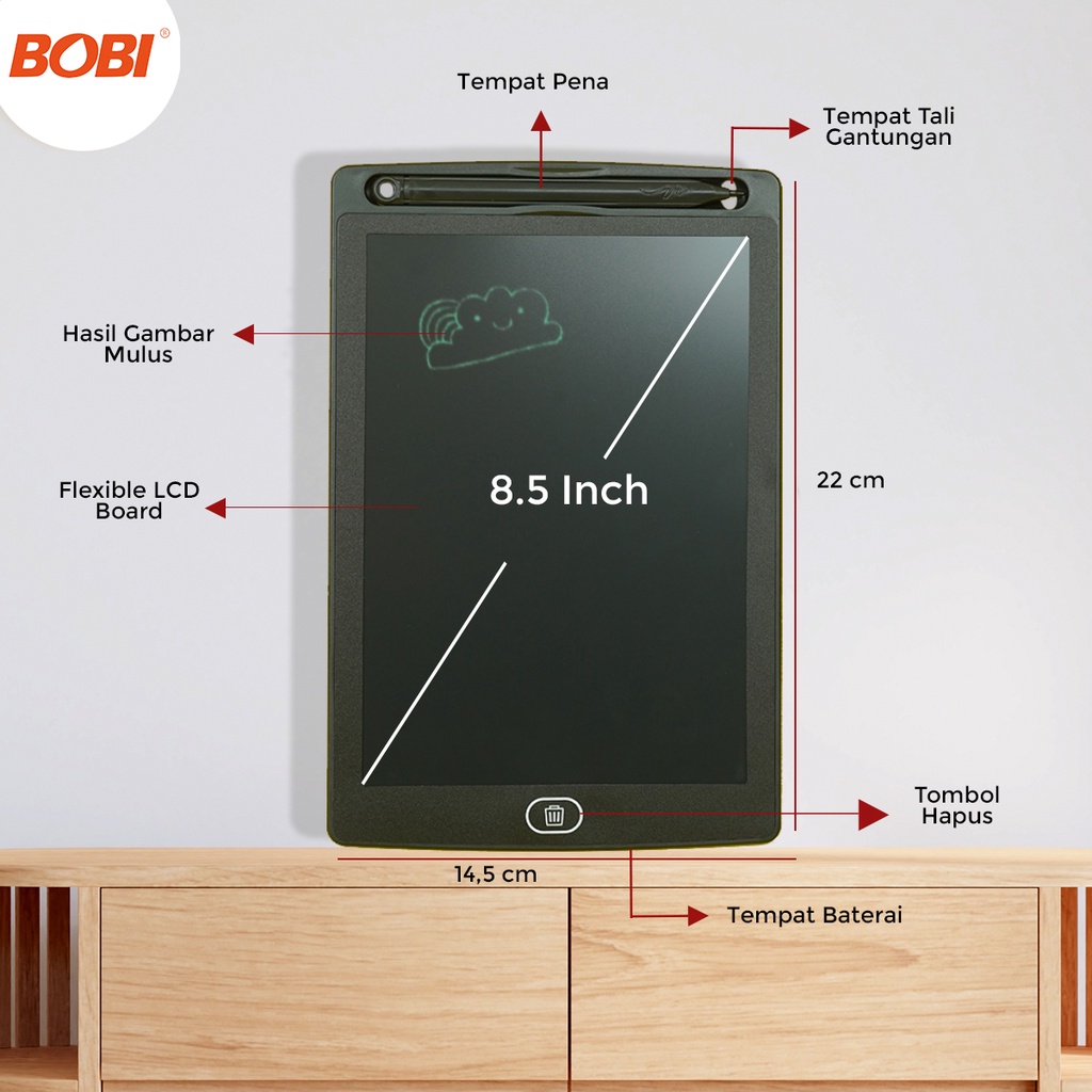 LCD Drawing - Papan Tulis Gambar Mainan Edukasi / LED Writing Tablet / Drawing Pad