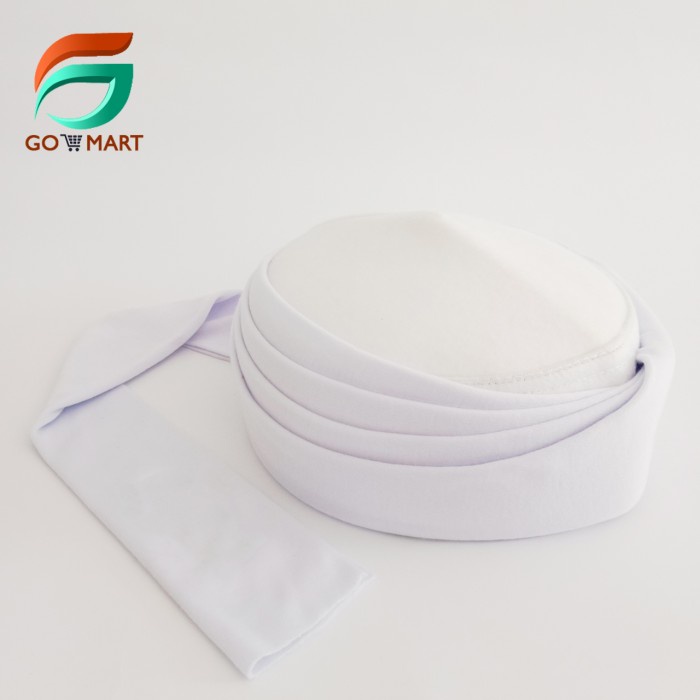 PECI IMAMAH 3M NO MOTIF SORBAN KEPALA UNTUK ANAK2 DAN DEWASA - Putih, 1 (K1K6) Premium Jet Black Bah