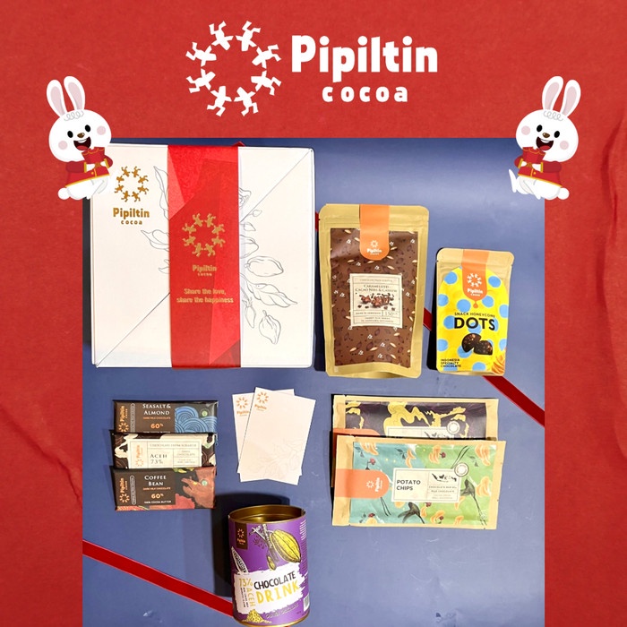 

✨READY✨ -Pipiltin Cocoa Chocolate - Chocolate Gift Silver Cube Hampers - Silver Hampers- 1.1.23