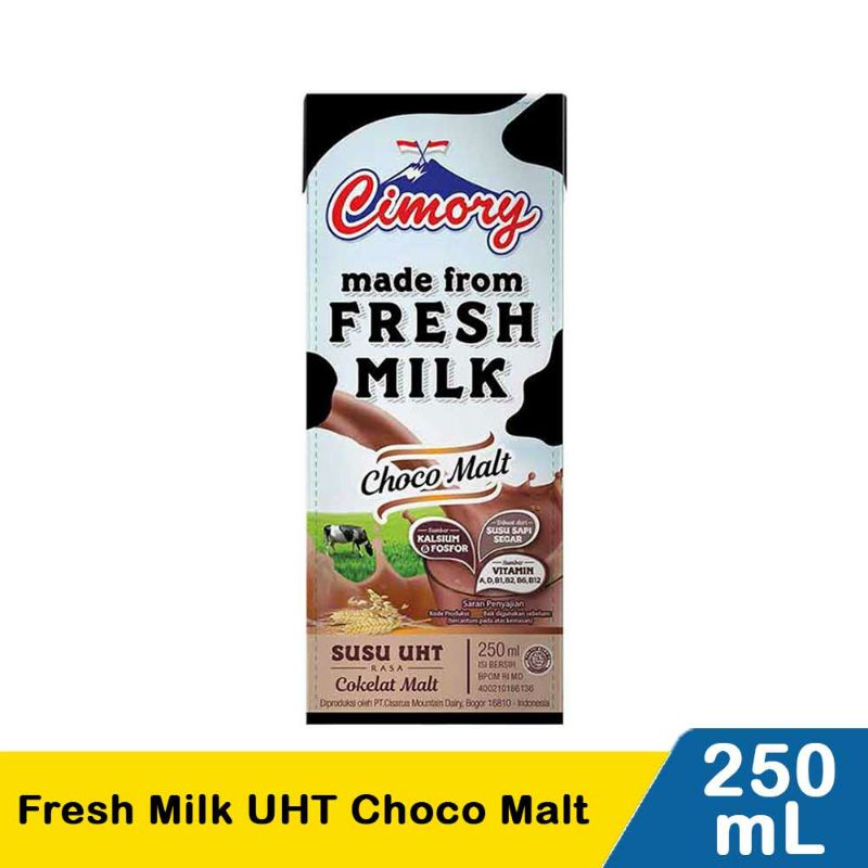 

Cimory Fresh Milk Uht Choco Malt 250Ml
