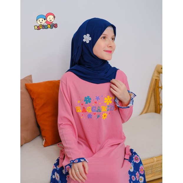 Baju muslim gamis anak perempuan raggakids rg58 free tempat pensil | Gamis couple ibu dan anak RGD58