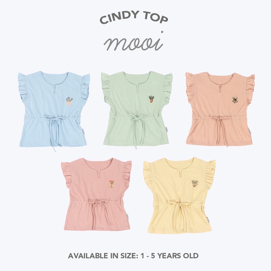 Baju Bayi Atasan Anak Perempuan  Mooi Cindy Top 1-5 Tahun