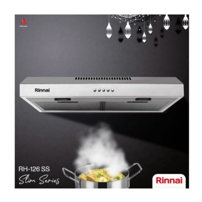 Cooker Hood Stainless Rinnai RH 126SS 126 SS RH126SS Penghisap Asap