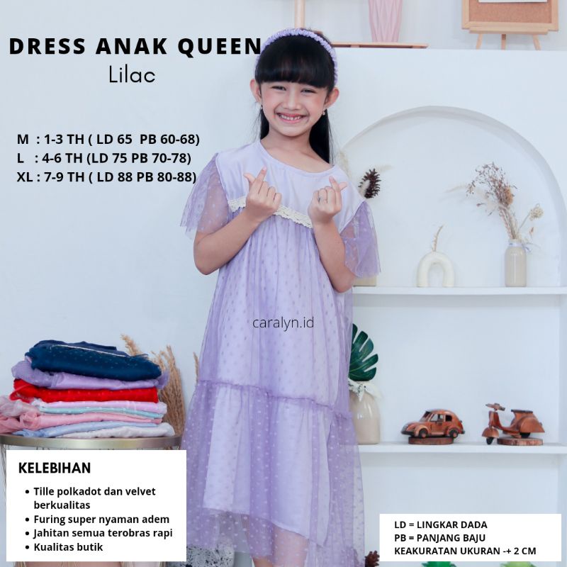 DRESS KONDANGAN ANAK PEREMPUAN BRUKAT QUEEN