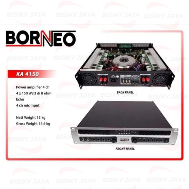 Power Amplifier 2ch BORNEO KA-4150