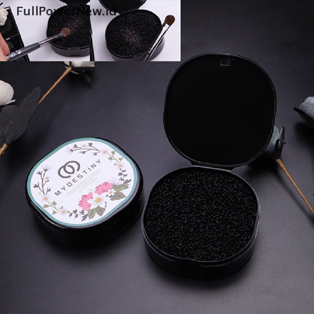 Power Black Kuas Makeup Clean Eye Shadow Sponge Pembersih Make Up Brushes Tool Box ID