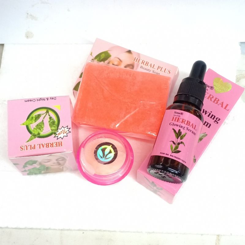 Paket 3in1 Herbal Plus - Cream Sabun Dan Serum Murah by