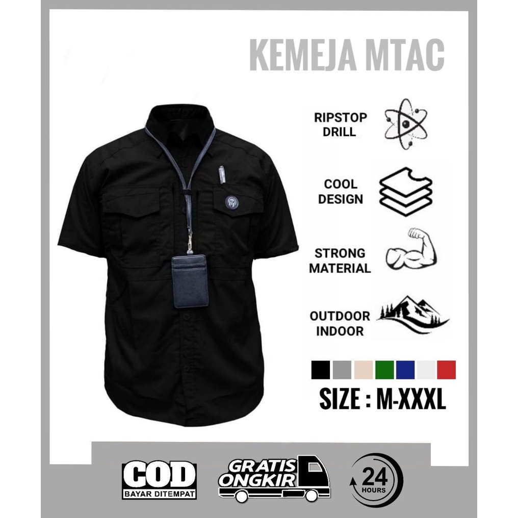 KEMEJA TACTICAL MTAC PENDEK / KEMEJA TACTICAL LAPANGAN