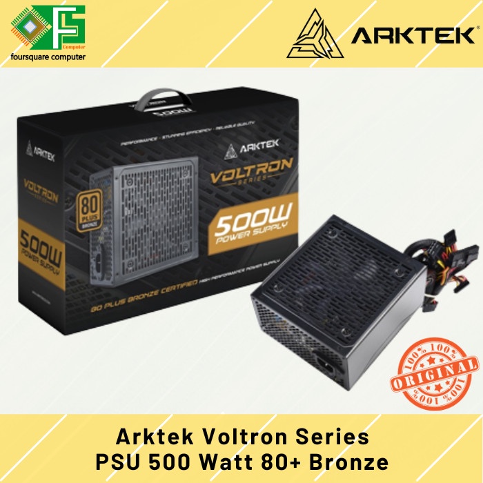 Arktek Voltron PSU 500 Watt 80+ Bronze Garansi 2 Tahun