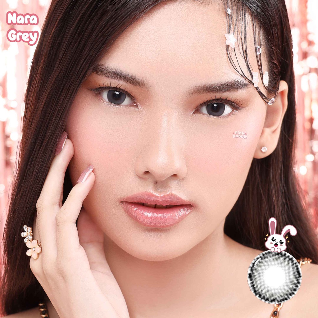 Pink Rabbit Softlens Minus Nara Grey Soflens Abu Abu