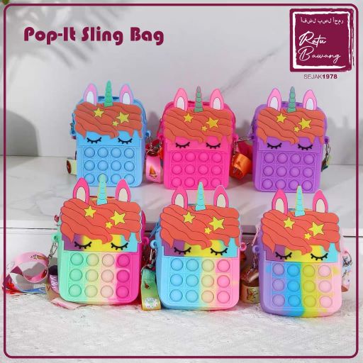 [COD] Tas selempang anak Pop It / Dompet anak POP it / Sling bag anak POP it / Tas anak lucu Pop it 