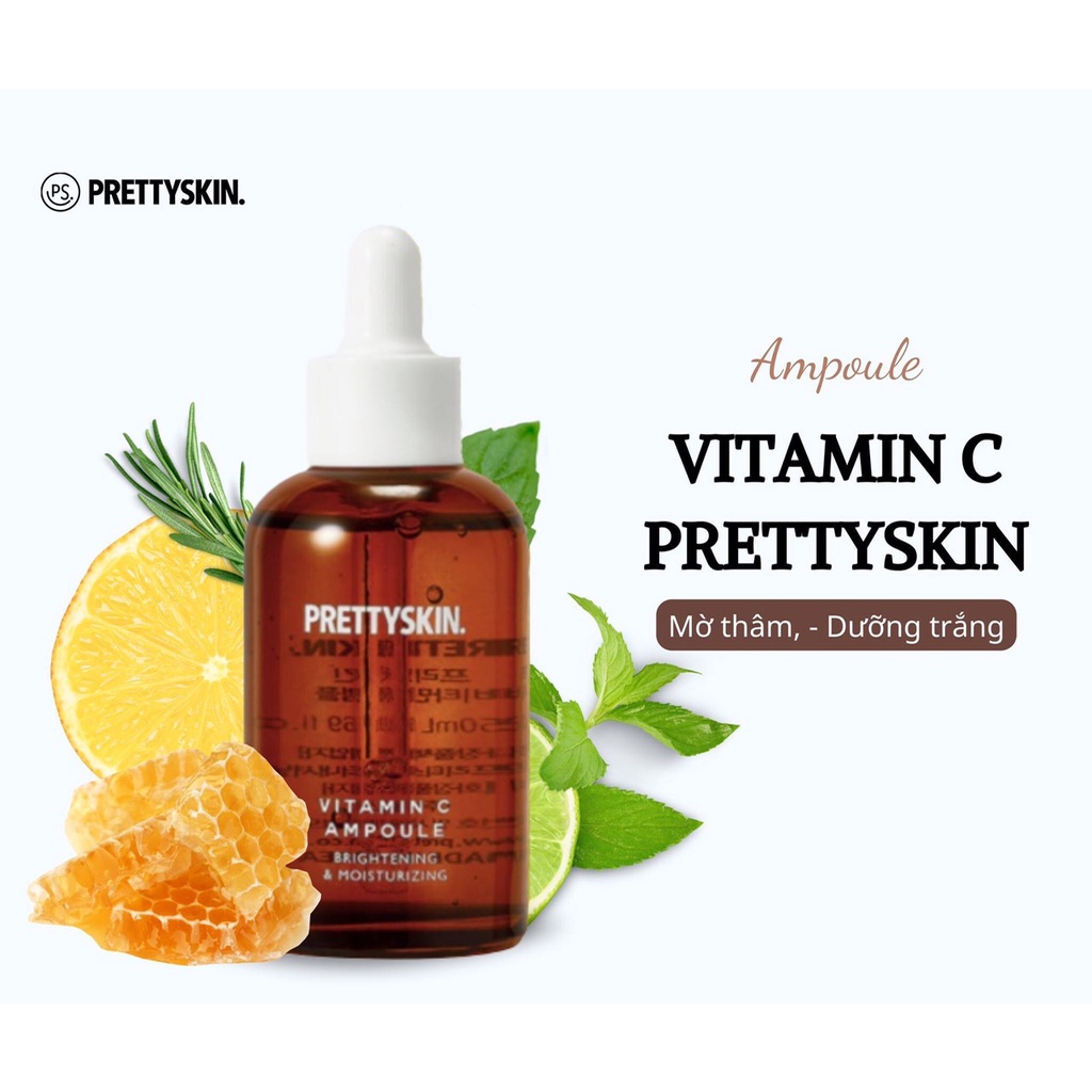 PRETTY SKIN Vitamin C Ampoule 50ml| Brightening &amp; Moisturizing