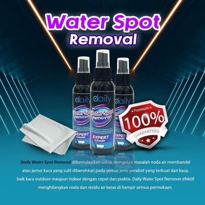 Cairan Pembersih Kerak Kaca Kamar Mandi Daily Waterspot Removal 100ml - Penghilang Kerak Jamur Kaca Rumah Kendaraan Spion