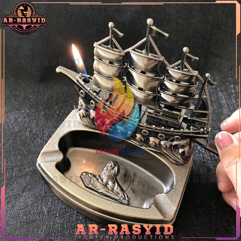 BISA COD! Asbak Korek Api Gas Kapal Bajak Laut Pirate Ship Dinghao DH-8881 950-13