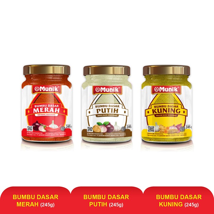 

[BEST SELLER] MUNIK Paket Lengkap Aneka Bumbu Dasar 245gr (3btl)