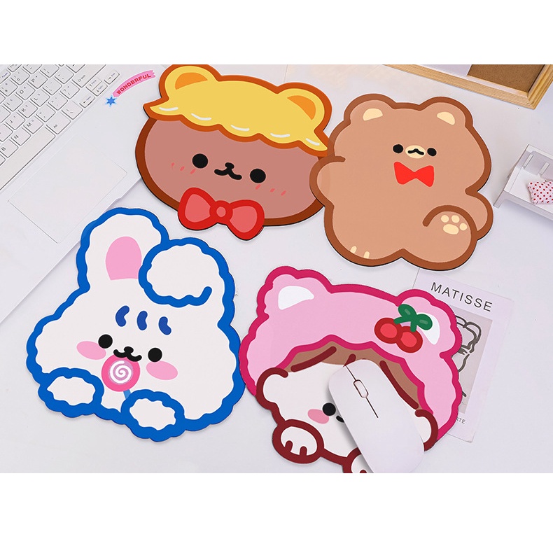 Mouse Pad Korea Anti Slip Alas Komputer Kartun Motif Print Kartun Untuk Aksesoris Komputer Murah