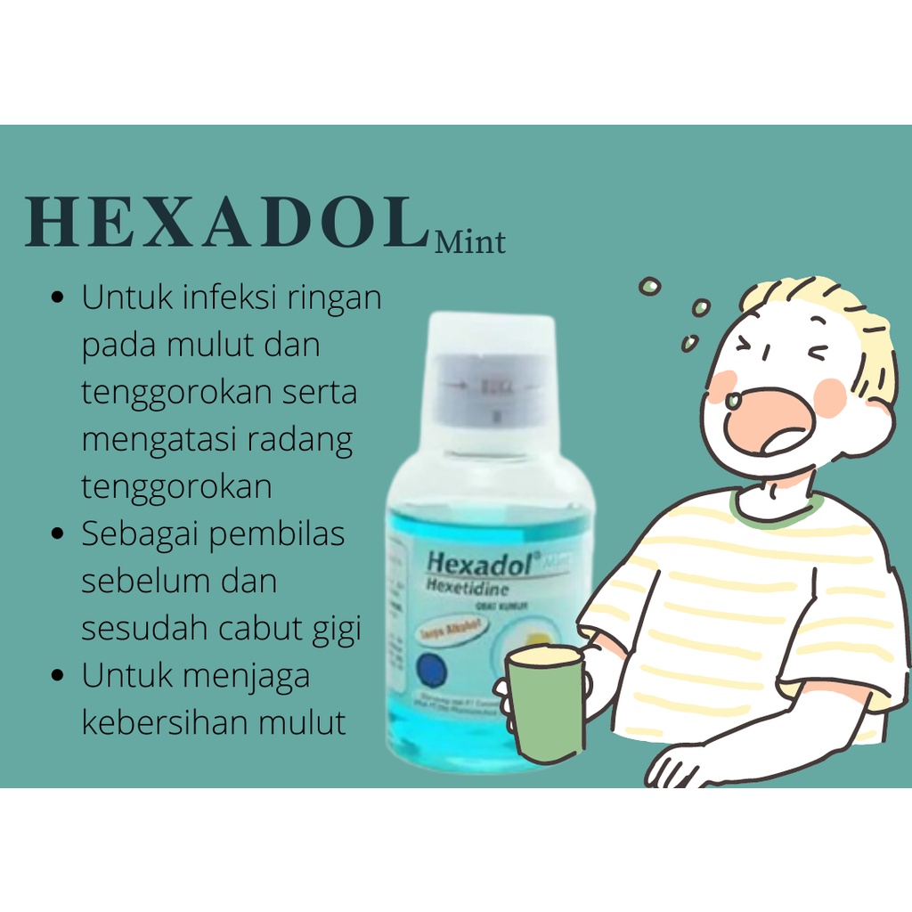 Hexadol Mint 100ml Obat Kumur Mulut