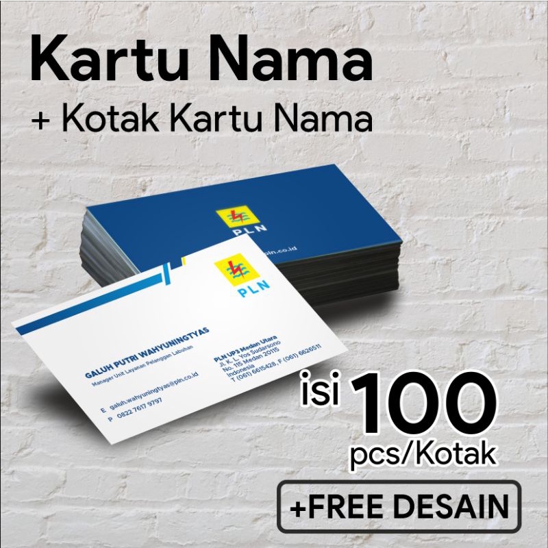 

[ COD ] Kartu Nama Bahan TIK 260 + Kotak - Custom Desain